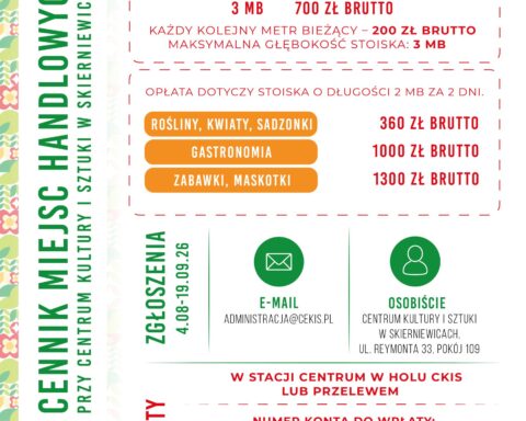 49. ŚKOiW: kiermasz przy CKiS (zgłoszenia do 19.09)