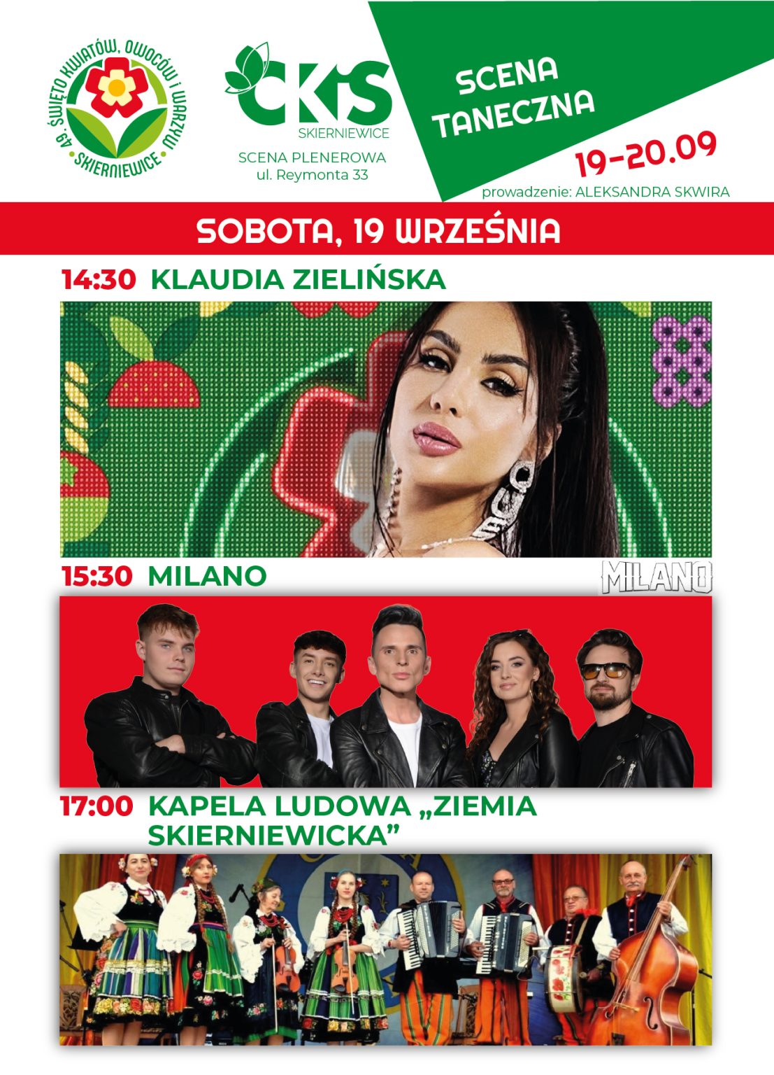 Plakat: 49. ŚKOiW: Scena taneczna. Materiał Centrum Kultury i Sztuki w Skierniewicach.