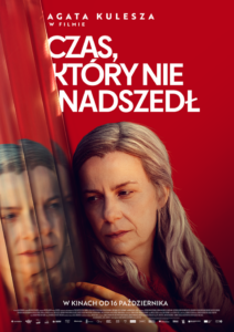 Plakat: Kino dla Kobiet Scarlett: Czas, który nie nadszedł. Materiał Centrum Kultury i Sztuki w Skierniewicach.