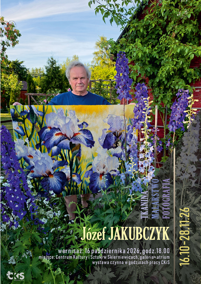 Plakat wystawy Józefa Jakubczyka w CKiS w Skierniewicach